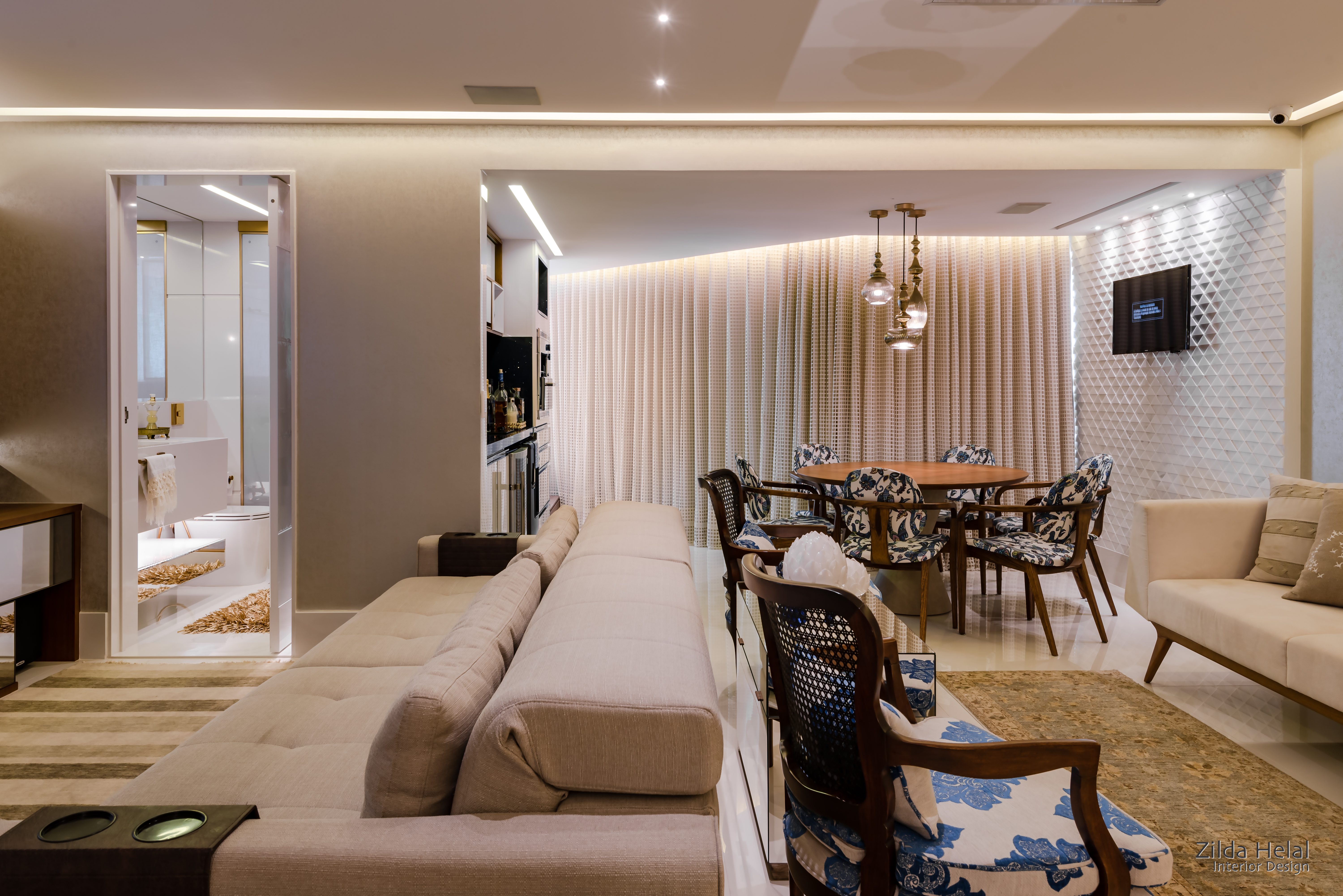 #ProjetosQueInspiram - Apartamento integrado por Zilda Helal